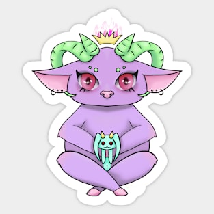 Kawaii Cuddle Demon Sticker